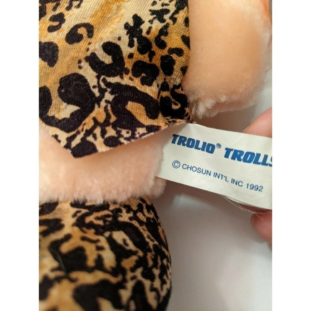 Vintage 90s 1992 Trolio Trolls Doll Cavegirl Plush Troll
